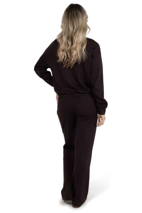 Zoso bruine dames vest | Model achteraanzicht