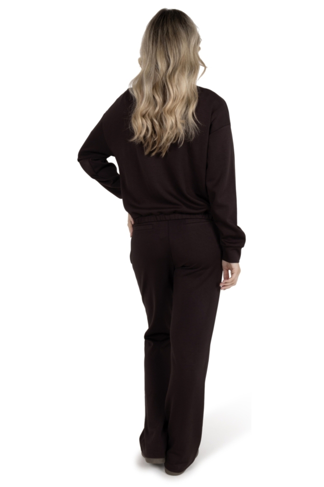 Zoso bruine dames vest | Model achteraanzicht