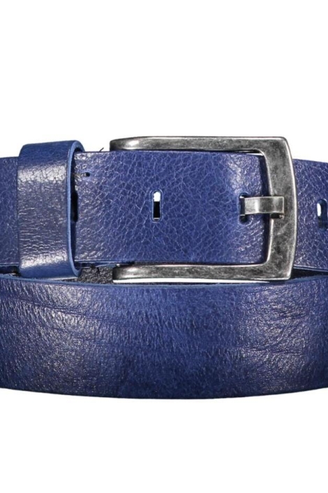 Red Temple blauwe heren riem | Close up