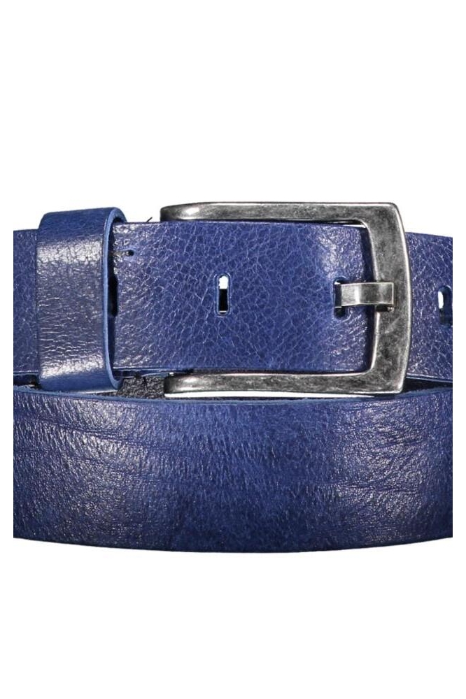 Red Temple blauwe heren riem | Close up