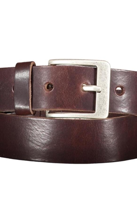 Red Temple bruine heren riem | Close up