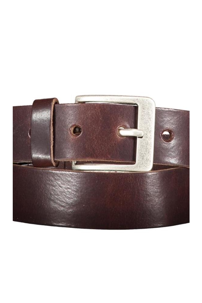 Red Temple bruine heren riem | Close up