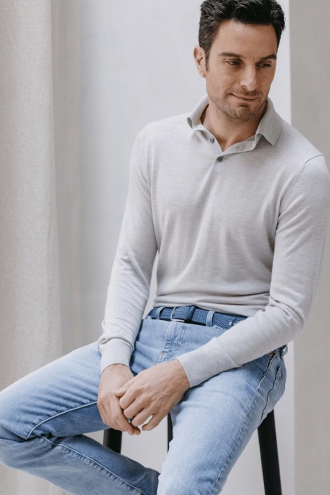 La Boucle blauwe heren riem | Vooraanzicht