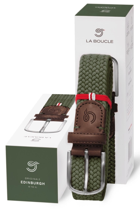 La Boucle groene heren riem | Vooraanzicht