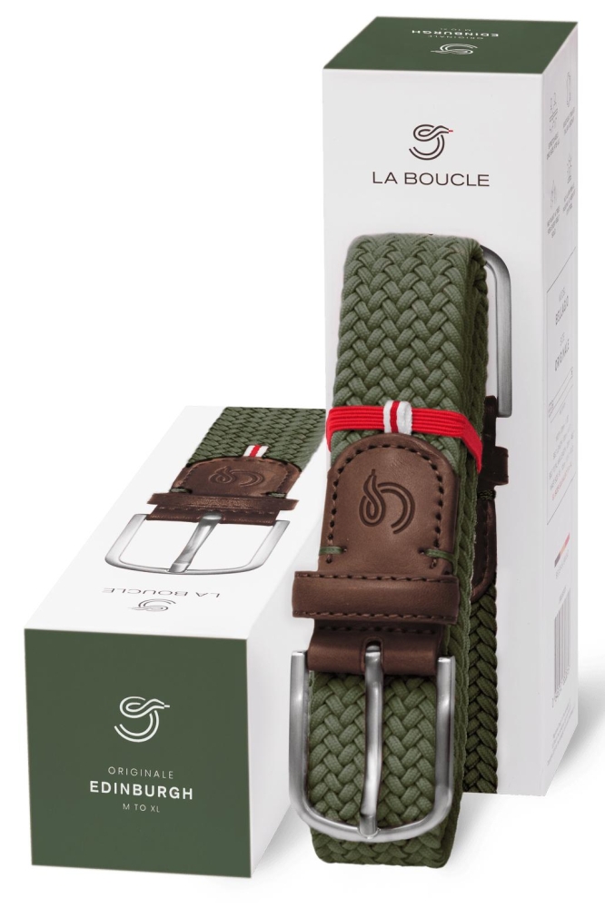 La Boucle groene heren riem | Vooraanzicht