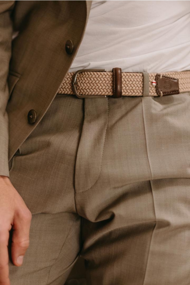 La Boucle beige heren riem | Unique Selling Point