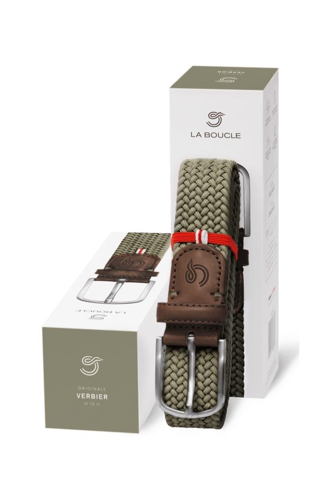 La Boucle groene heren riem | Vooraanzicht