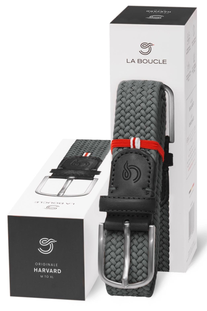La Boucle grijze heren riem | Vooraanzicht