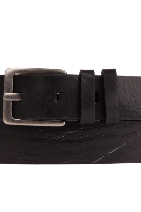 Presly & Sun zwarte heren riem | Close up