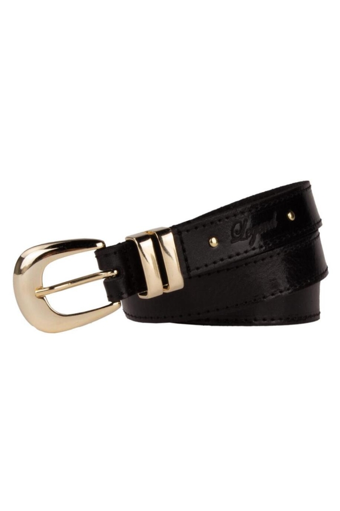 Presly & Sun zwarte dames riem | Vooraanzicht