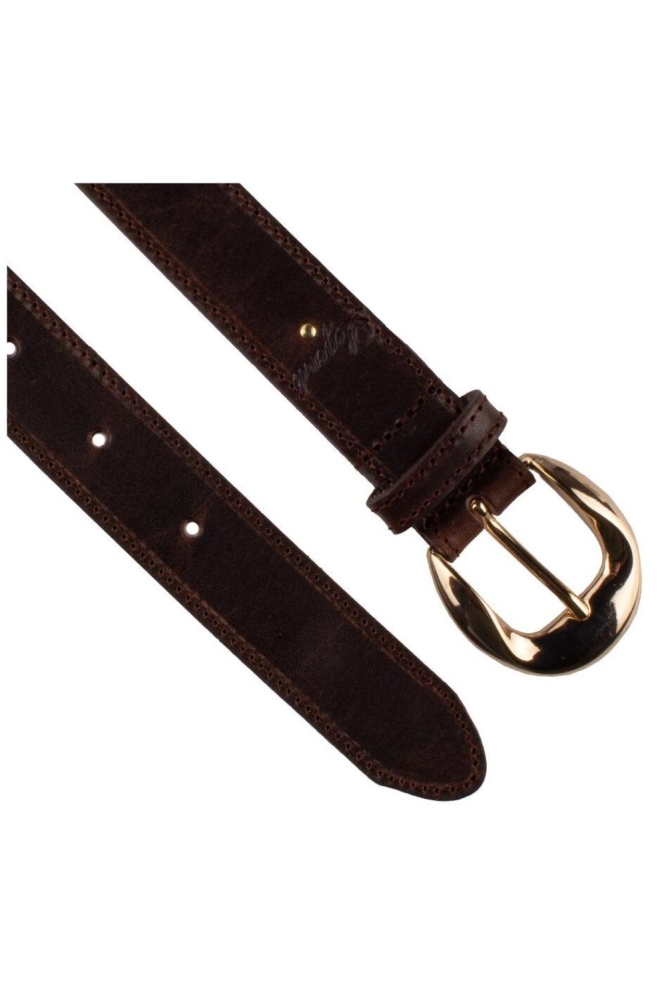 Presly & Sun bruine dames riem | Close up