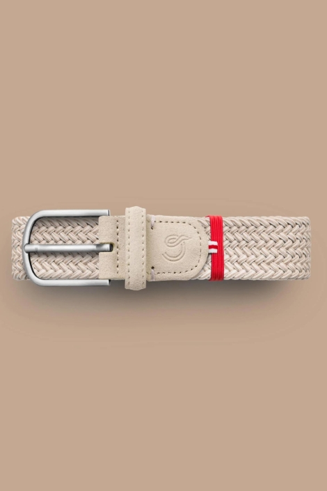 La Boucle beige heren riem | Vooraanzicht