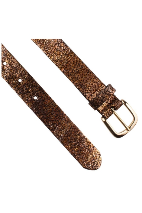 Presly & Sun cognac dames riem | Close up