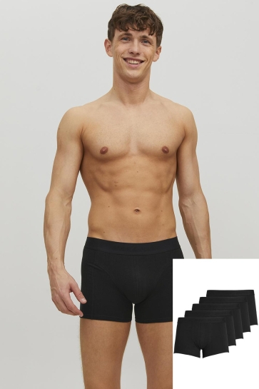 Jack & Jones Ondergoed JACTONE IN TONE TRUNKS 5 PACK NOOS 12176266 Black/Black - Black
