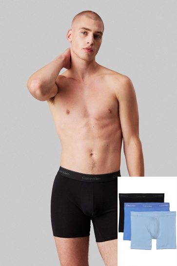 Calvin Klein Ondergoed BOXER BRIEF 3PK LV00NB4394 BLACK/GLACIER/BLUE BELL W DTM WB