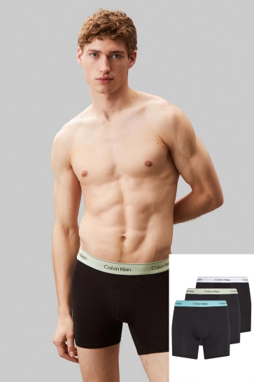 Calvin Klein BOXER BRIEF 3PK LV00NB4394 BWHITE, BEAU BLUE, LEAFY FUN WBS