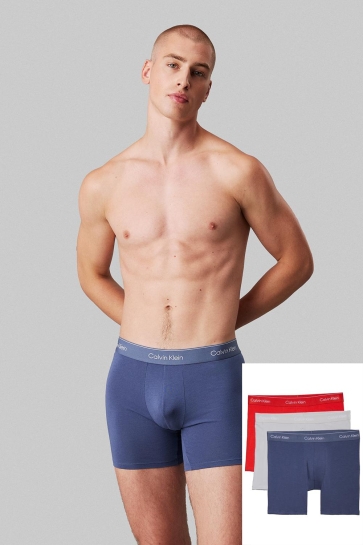 Calvin Klein BOXER BRIEF 3PK LV00NB4394 VNTG INDG/MCR CHP/MLTN W/ DTM WB