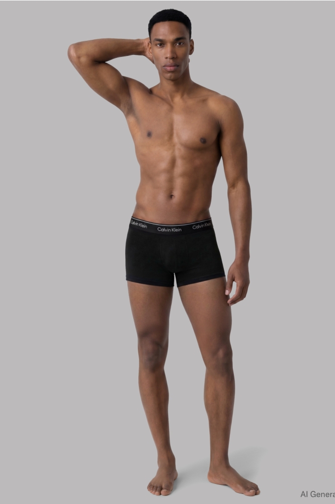 Calvin Klein zwarte heren ondergoed | Model vooraanzicht