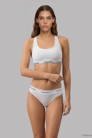 Calvin Klein Ondergoed BRALETTE LV00QF8494 3E5 WHITE/CRADLE PINK