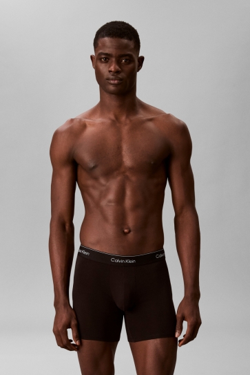 Calvin Klein Ondergoed BOXER BRIEF 3PK LV00NB4394 BLACK W/ HEAVENLY IRIS LOGO/BLACK W
