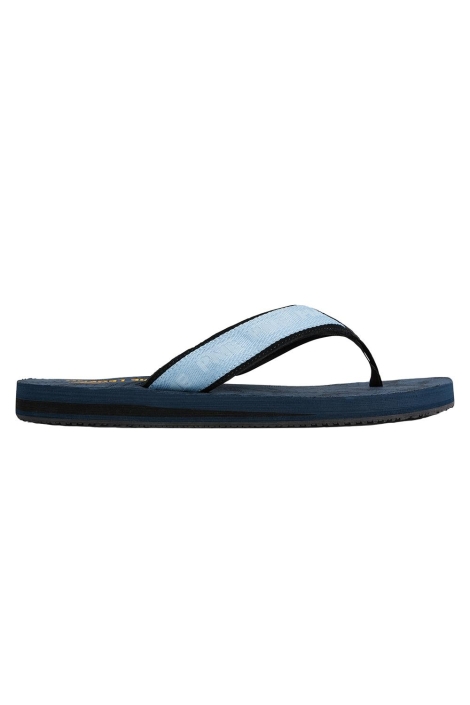 PME legend blauwe heren slipper | Zijaanzicht