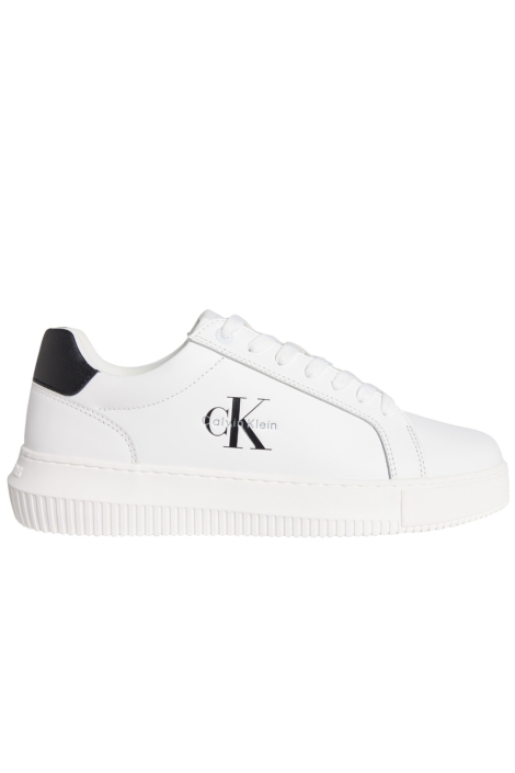 Calvin Klein witte heren sneaker | Zijaanzicht