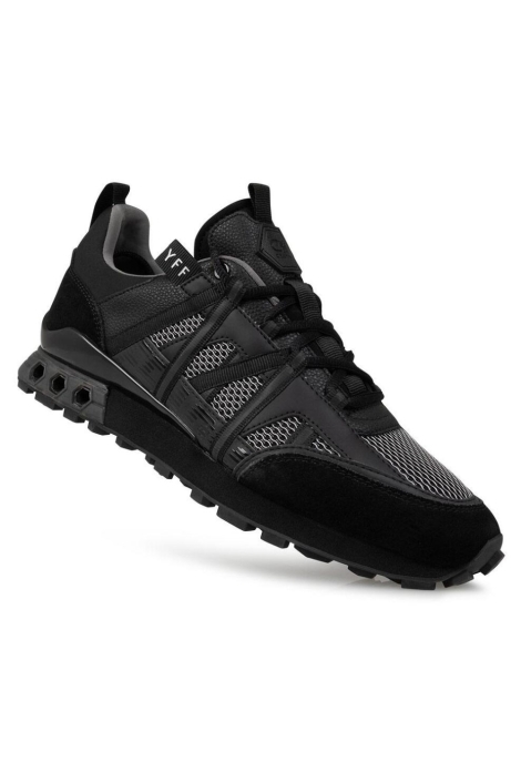 Cruyff zwarte heren sneaker | Zijaanzicht