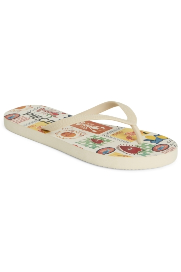 Pieces Schoen PCSUMMER PRINT FLIP FLOP HG 17156850 WHITECAP GRAY/SUMMER