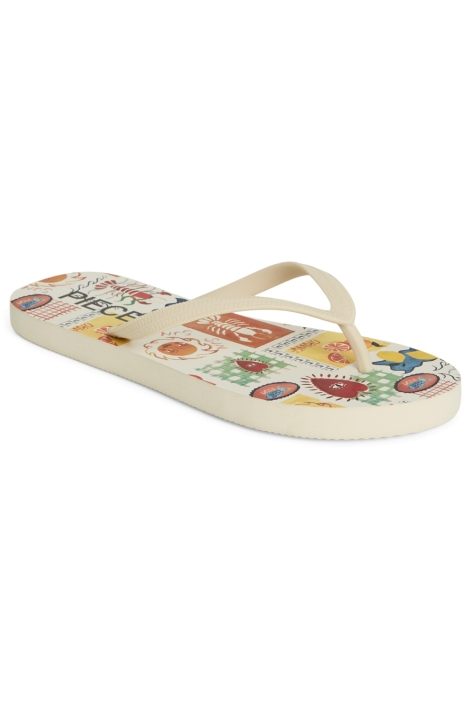 Pieces beige dames slipper | Vooraanzicht