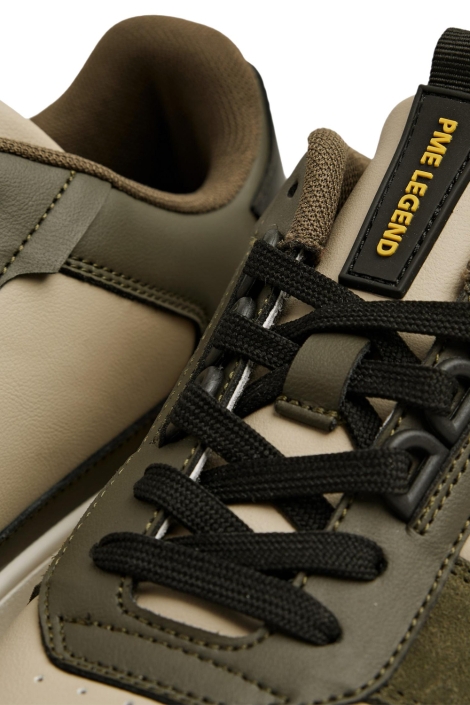 PME legend groene heren sneaker | Close up