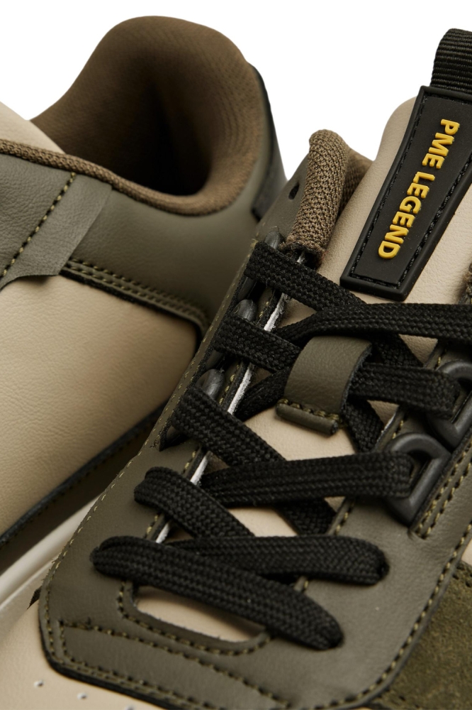 PME legend groene heren sneaker | Close up