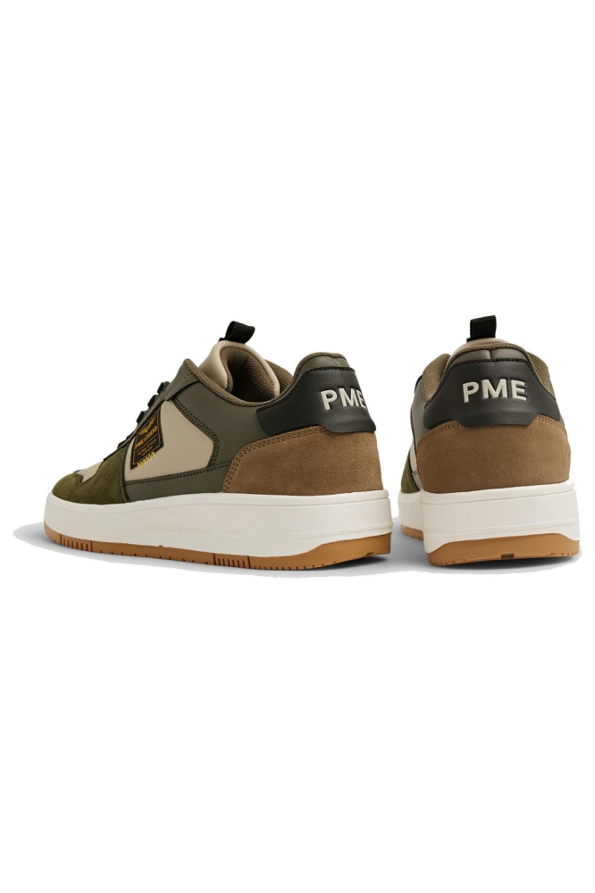 PME legend groene heren sneaker | Achteraanzicht