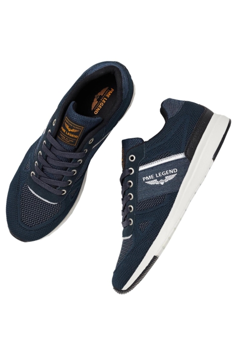 PME legend blauwe heren sneaker | Zijaanzicht