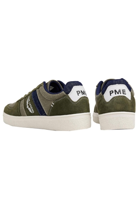 PME legend groene heren sneaker | Zijaanzicht