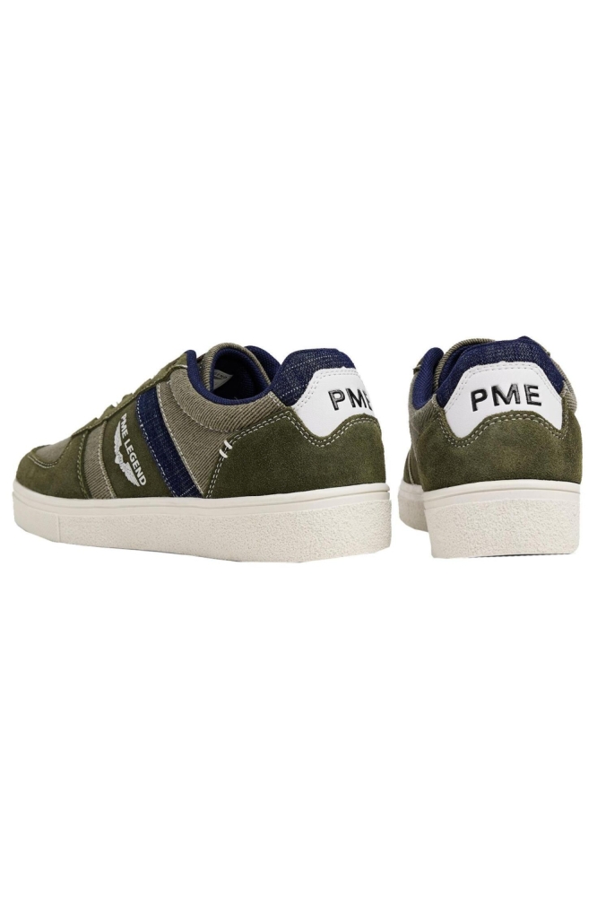 PME legend groene heren sneaker | Zijaanzicht
