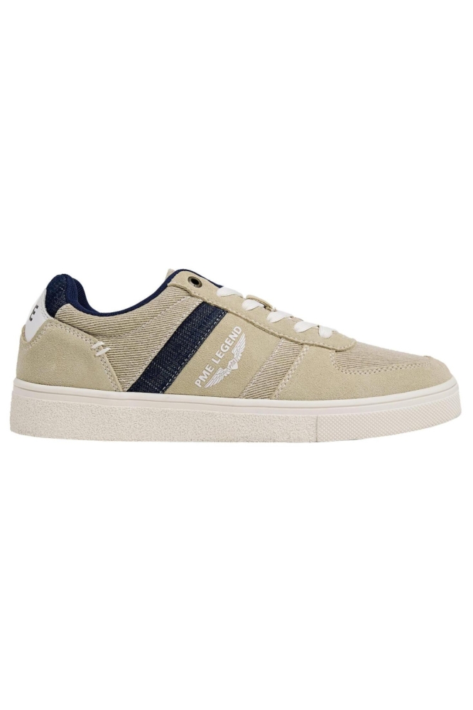 PME legend zand heren sneaker | Zijaanzicht