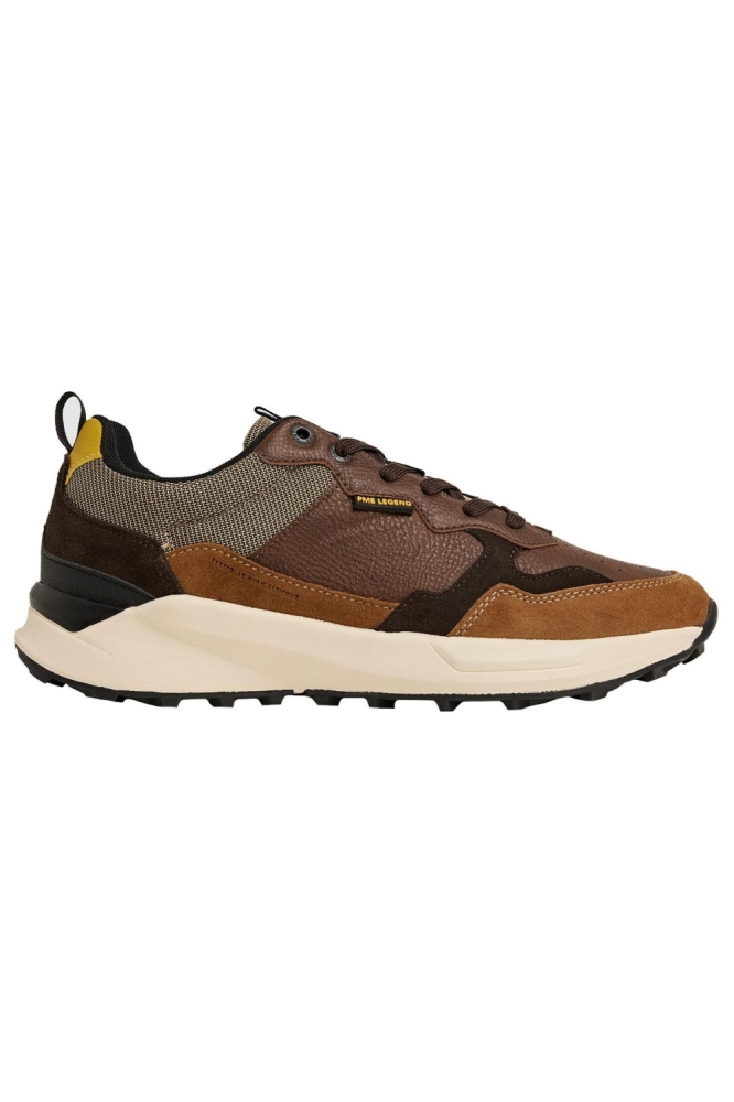 PME legend bruine heren sneaker | Zijaanzicht