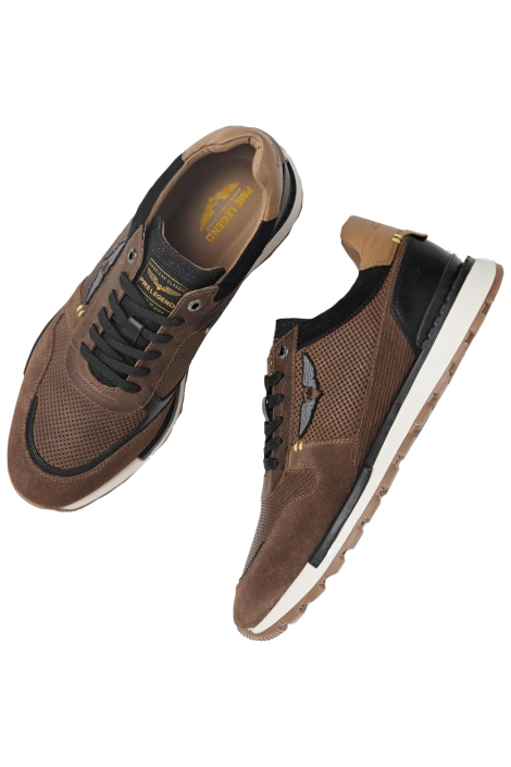 PME legend cognac heren sneaker | Zijaanzicht