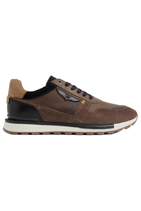 PME legend cognac heren sneaker | Zijaanzicht