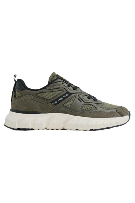PME legend groene heren sneaker | Zijaanzicht