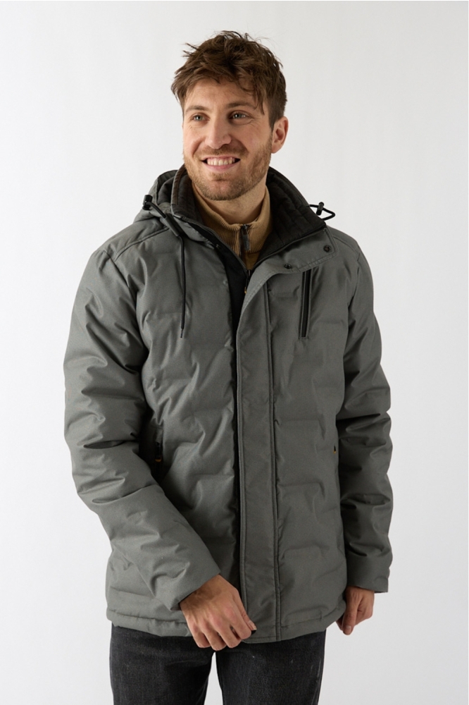 Donders groene heren jas | Model vooraanzicht