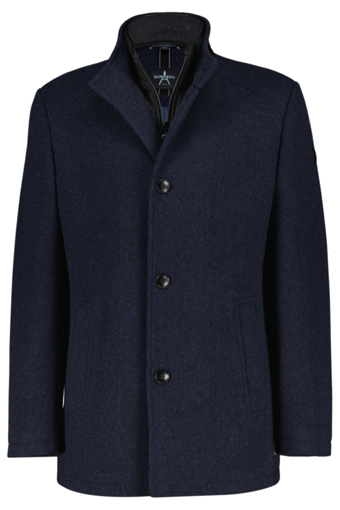 Donders blauwe heren jas | Vooraanzicht