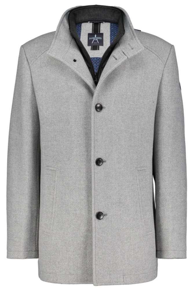 Donders grijze heren jas | Vooraanzicht