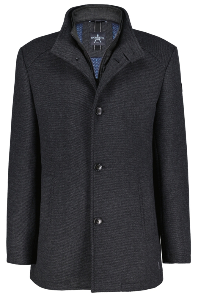 Donders grijze heren jas | Vooraanzicht