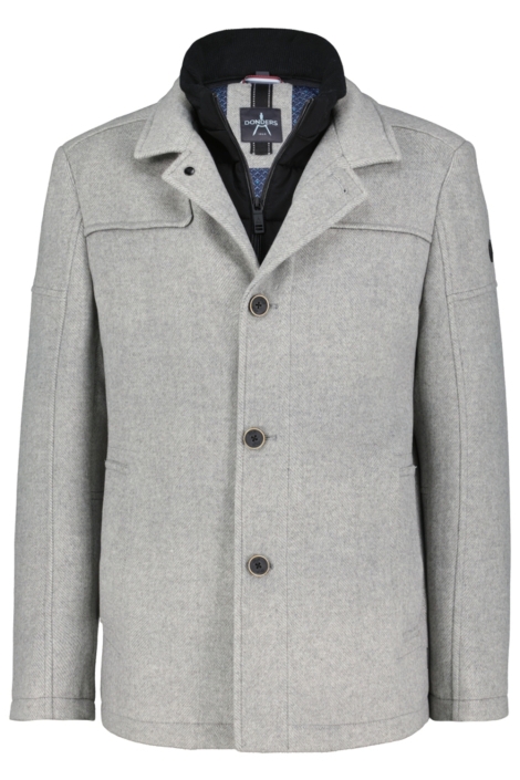 Donders grijze heren jas | Vooraanzicht