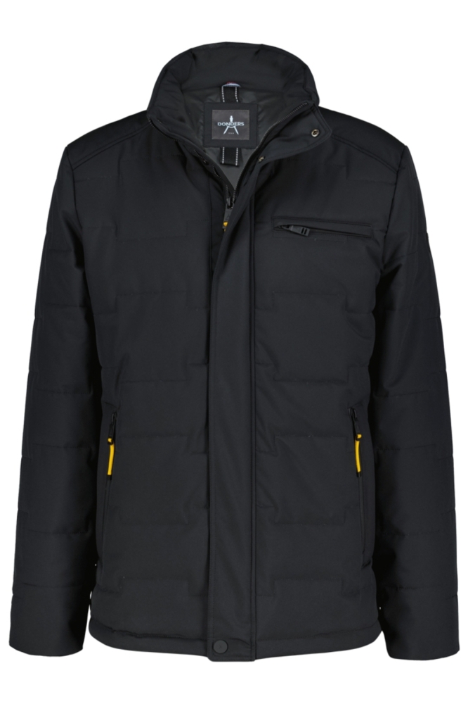 Donders zwarte heren jas | Vooraanzicht