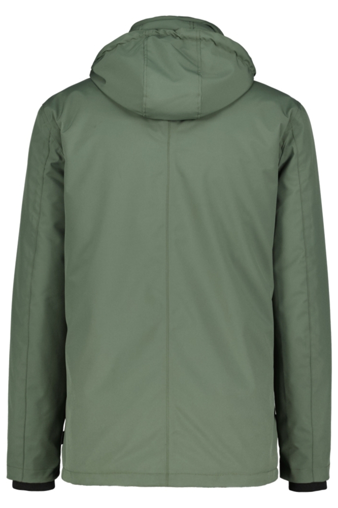 Donders groene heren jas | Achteraanzicht