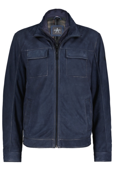 Donders leather jacket Blauw