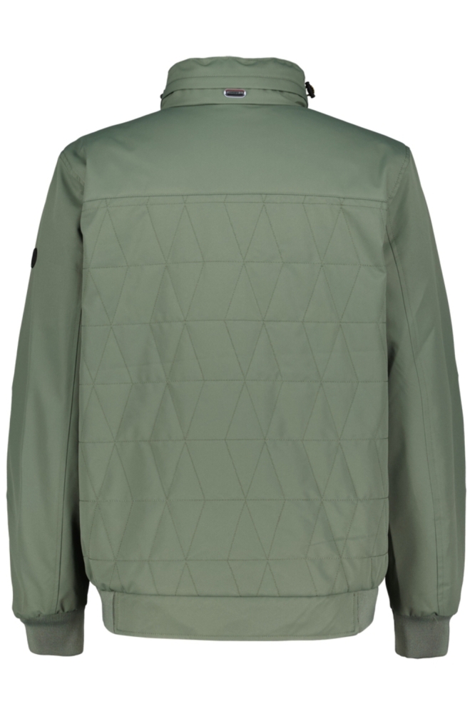 Donders groene heren jas | Achteraanzicht