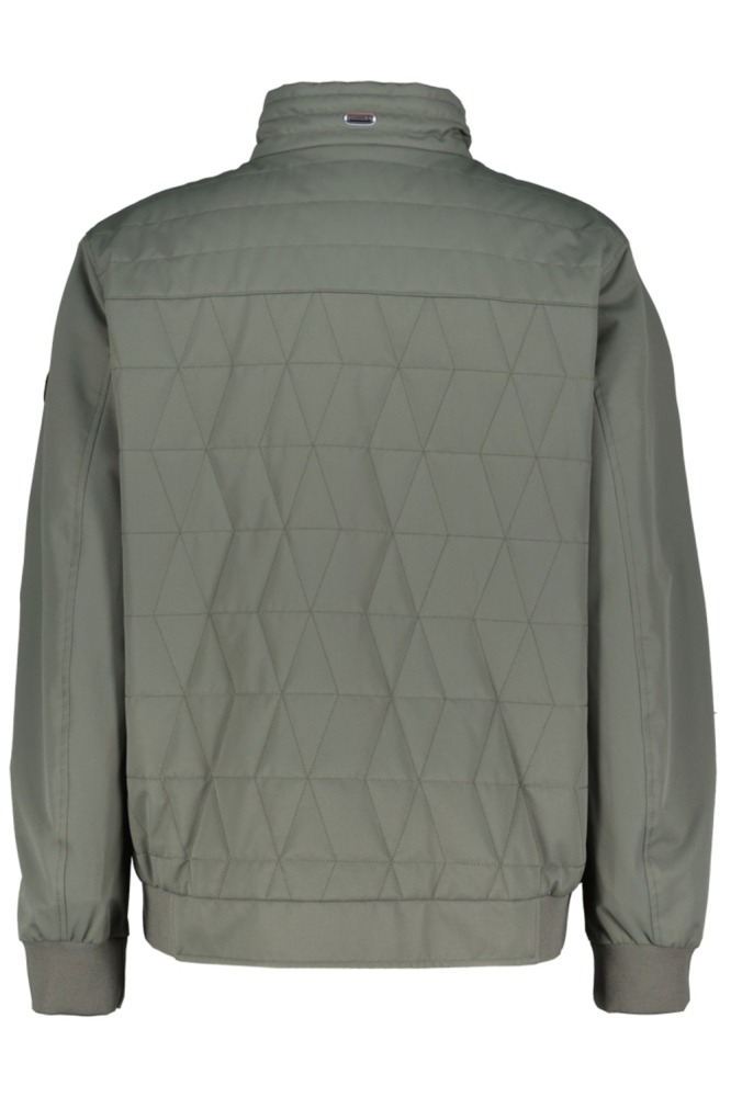 Donders groene heren jas | Achteraanzicht